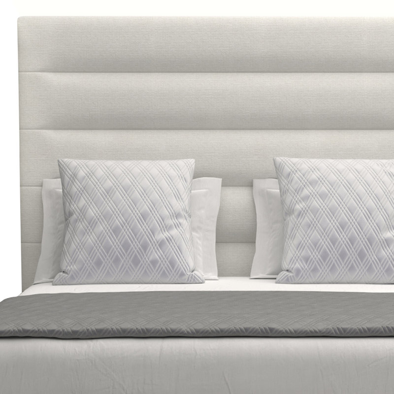 Lit tapissier standard Dezyah, Très grand, Revolution® blanc cassé