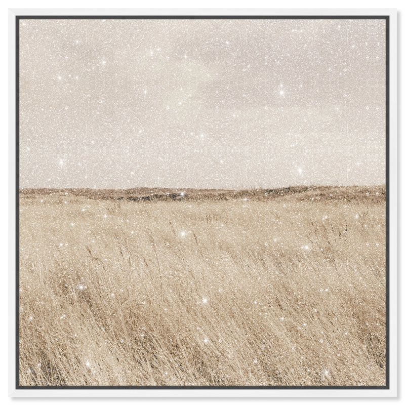 Golden Nature Print by Oliver Gal, 31"H x 31"W, White Floater Frame