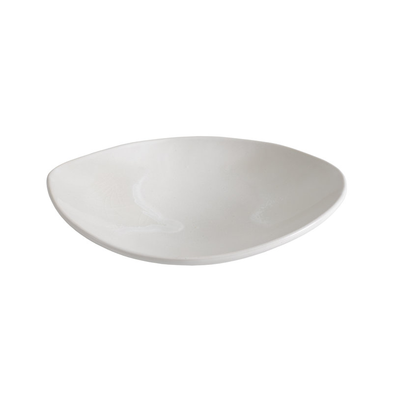 Nora Stoneware Serving Bowl, White
