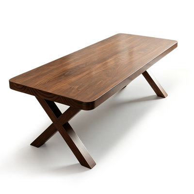 Solid wood rectangular dining table