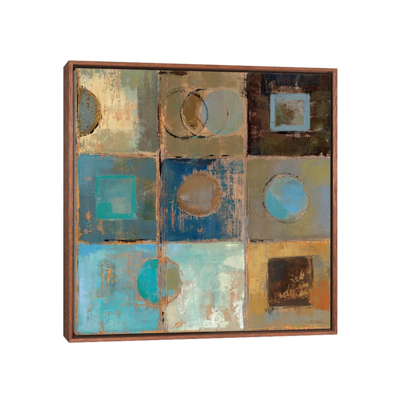 «Pass Way III» par Silvia Vassileva, reproduction d'art, Toile avec cadre en bois brun classique, Aucun mat