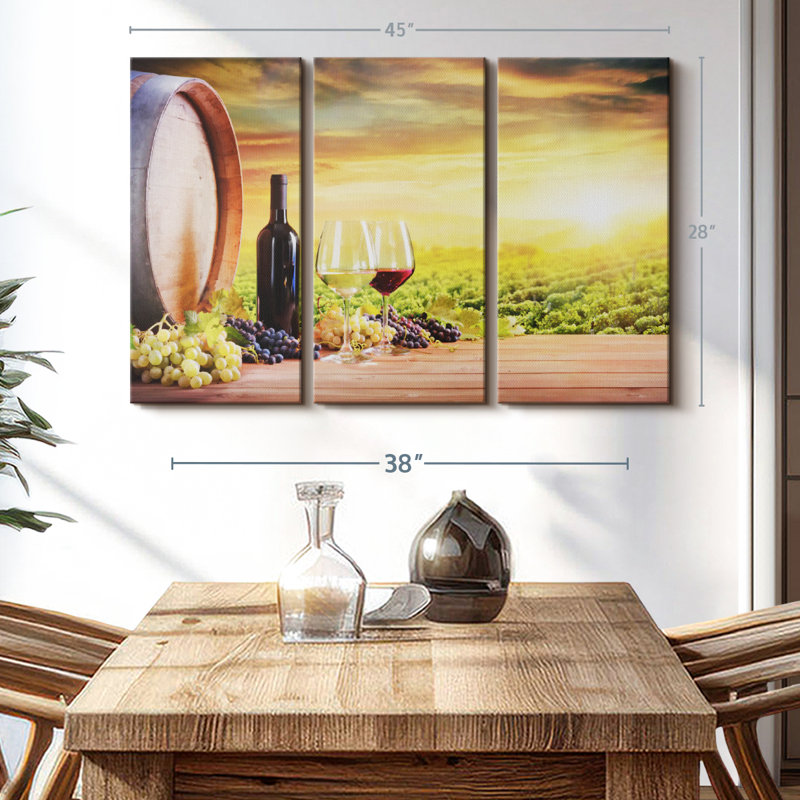 «Italian Vineyard Wine» sur toile, H 28 po x l 45 po