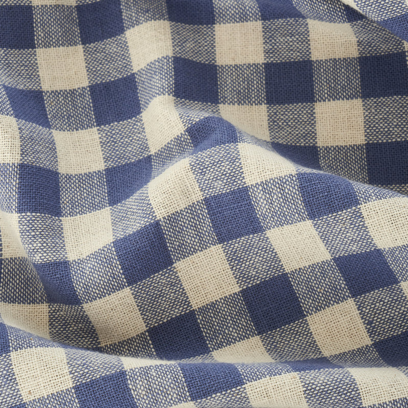 Nappe en coton Vichy Bleu Blanc, Bleu