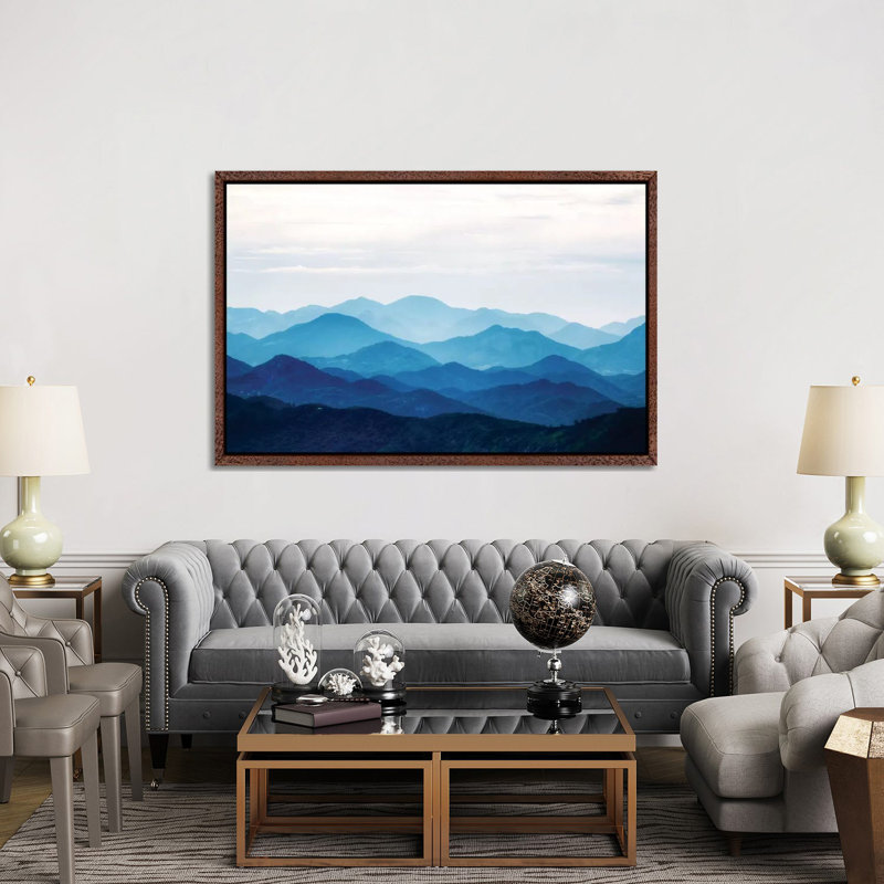 Blue Mountains by PhotoINC Studio - Print on Canvas, Classic Wood Floater Framed, 152.5 cm H x 101.5 cm W