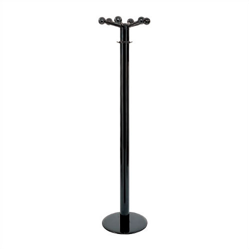Demetris Metal Freestanding Coat Rack, Black Steel