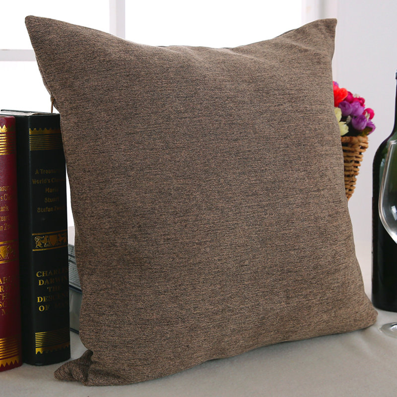 Reversible Throw Pillow, Gray, Square 18", Pillow Cover Only - No Insert
