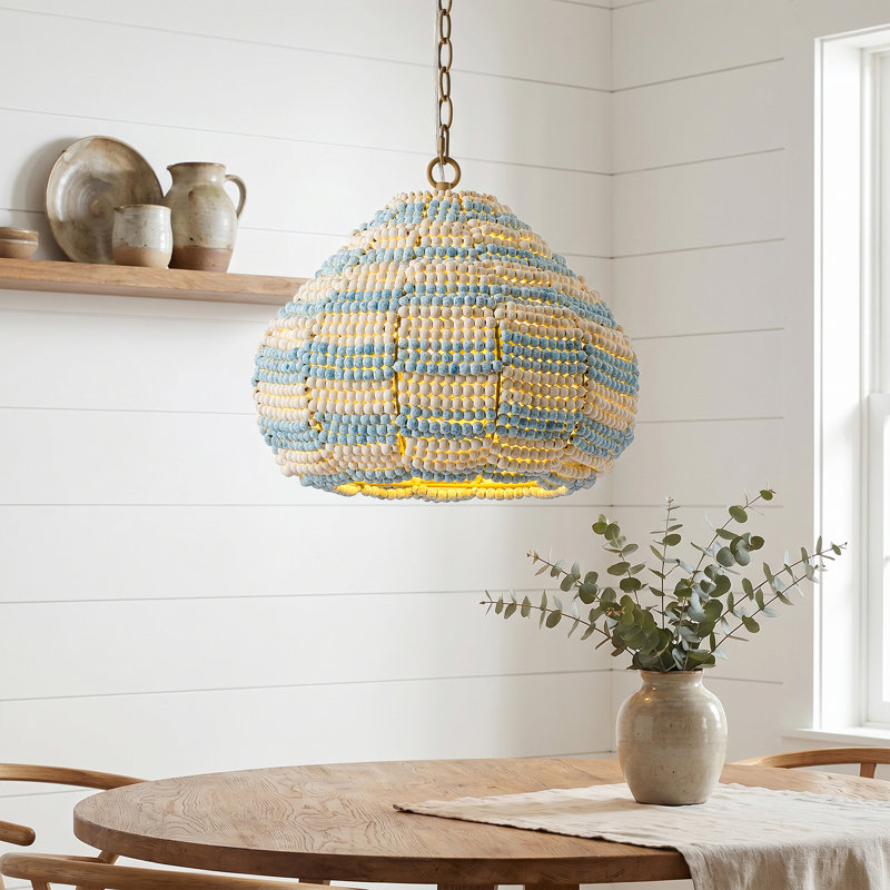 Lustre 16 po Boho, Distressed Blue and White