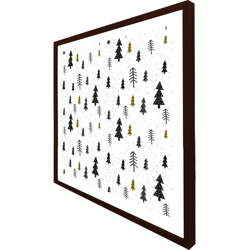 Essendon Winter Graphic Single Picture Frame Wall Art, 61cm H x 61cm W x 4cm D, Brown