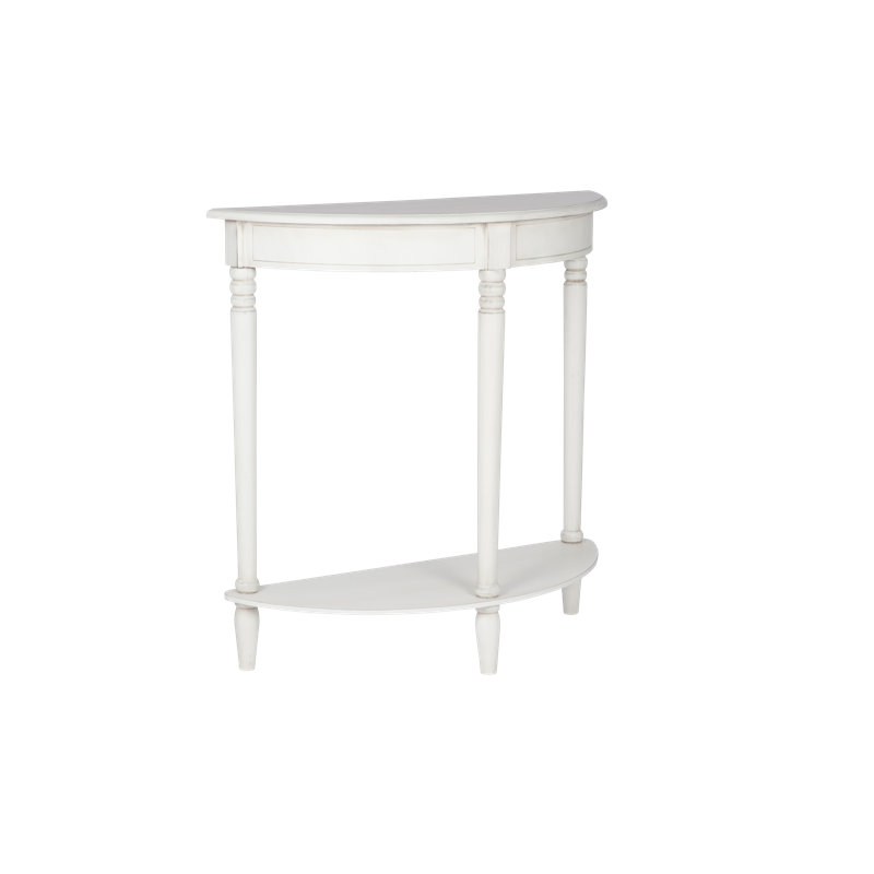 Callum 80cm Solid Wood Console Table, White