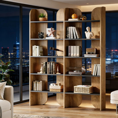 5-tier Bookcase with open shelves and sturdy base