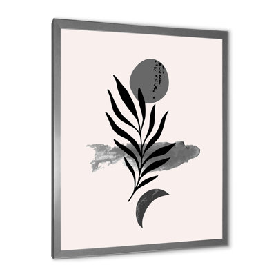 Feuille tropicale abstraite II - peinture sur toile