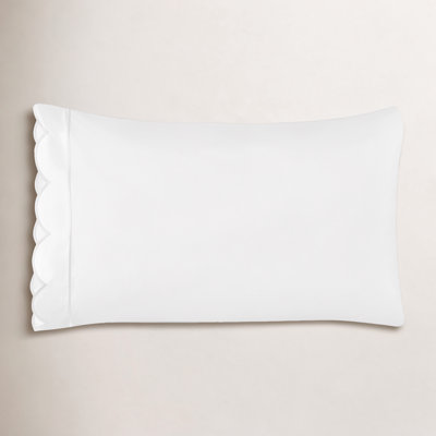 Michelet Scallop Frame Percale Pillowcase