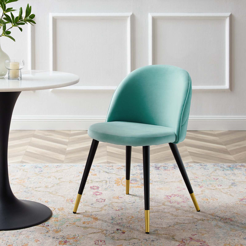 Cordial Performance Velvet Dining Chairs - Set of 2, Mint Velvet 