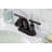 Kingston Brass Kaiser Two-Handle 3-Hole Deck Mount 4" Centerset Bathroom Faucet with Plastic Pop-Up-87217038