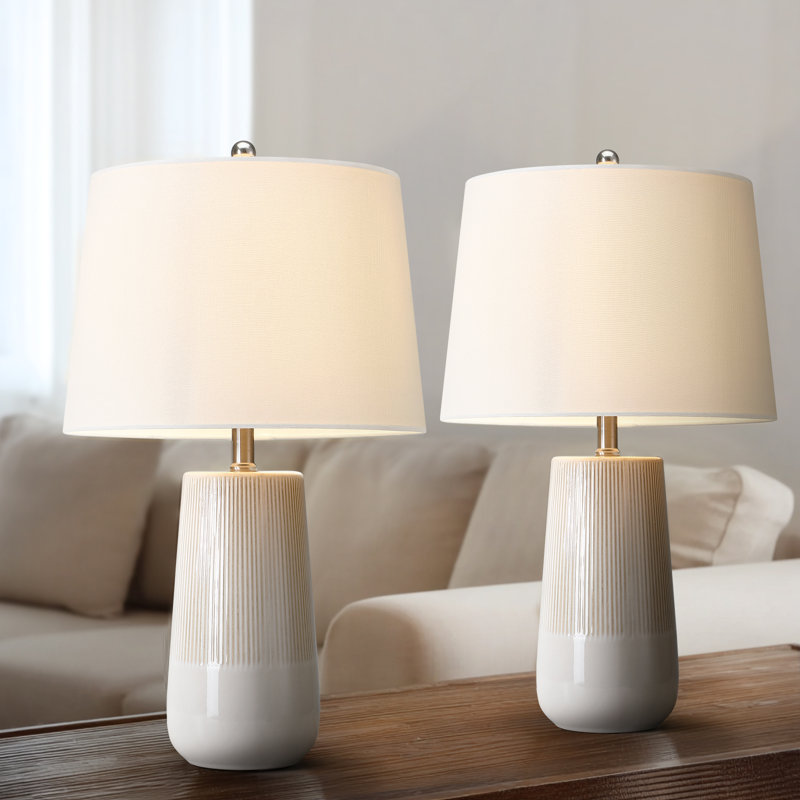 2-Pack 23in. 3-Way Ceramic Table Lamp