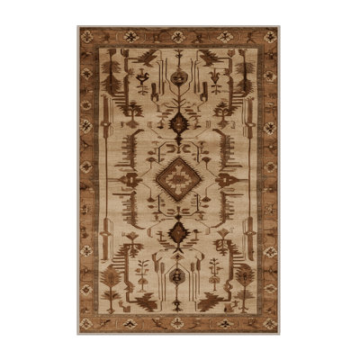 Machine Washable Persian Beige Area Rug