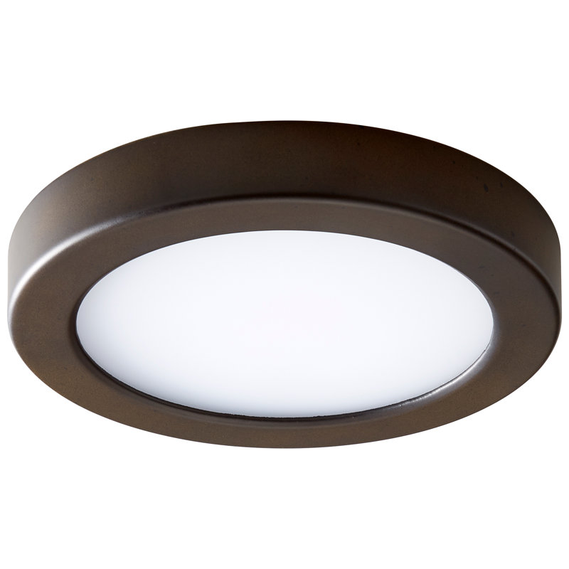 Arizbeth Acrylic Flush Mount, 1" H x 7" W x 7" D, Oiled Bronze