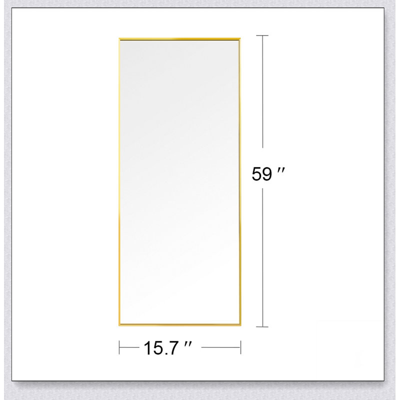 Miroir pleine grandeur suspendu au sol ou suspendu, miroir de chambre à coucher