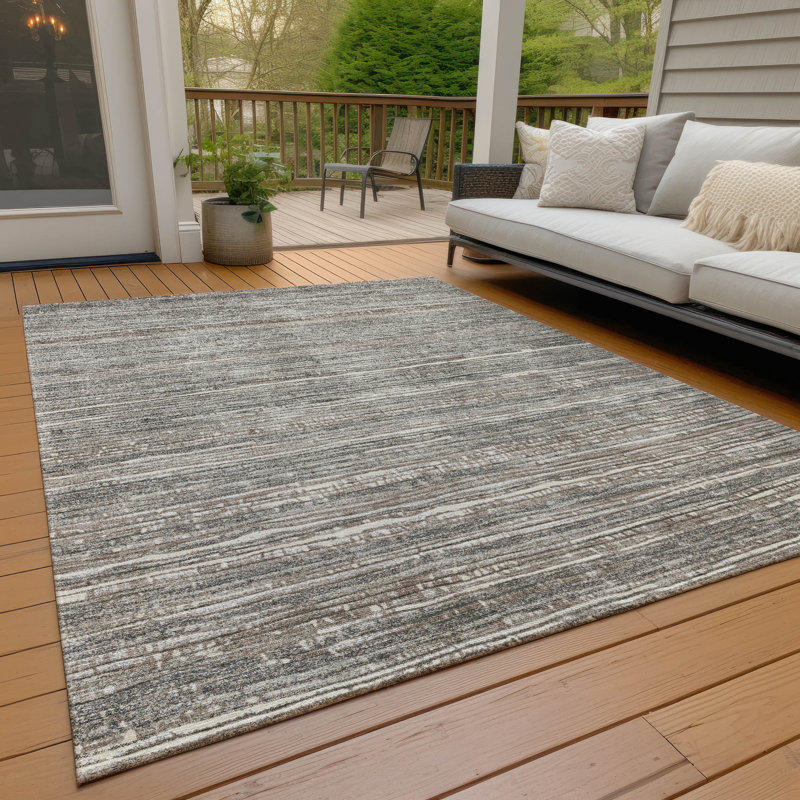 Tapis beige d'intérieur / extérieur lavable à la machine, Rectangle 10 pi x 14 pi