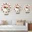 Lune géométrique abstraite avec feuille III - horloge murale moderne-60327086