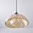Scandinavian Design 1-Light Amber Stone Pattern Glass Pendant Light