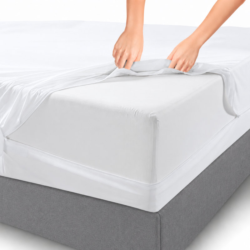 Enveloppe de matelas imperméable à l'eau - Protège-matelas et housse de matelas hypoallergénique et anti-punaises, Lit double