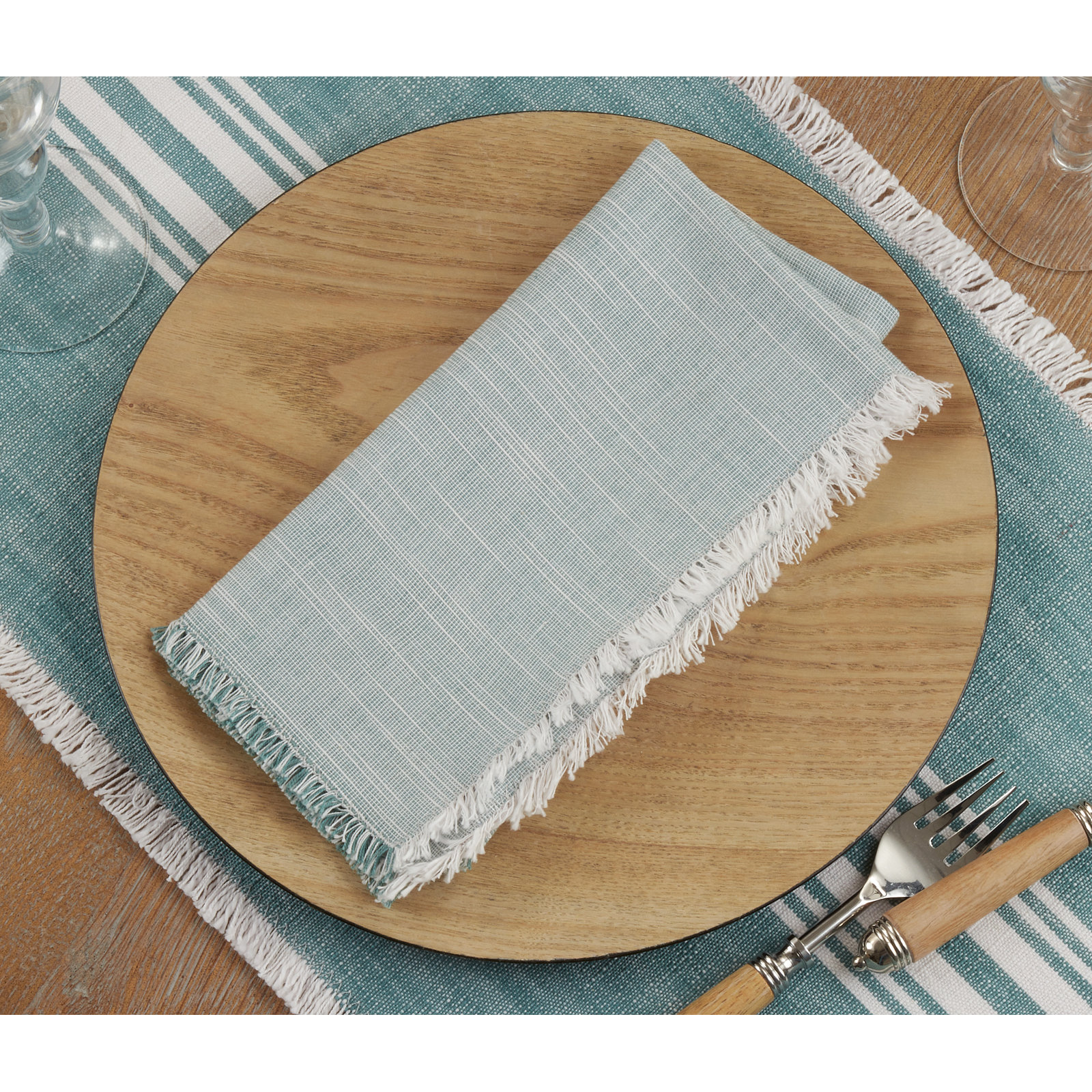 Cornelia 20" Cotton Napkin, Turquoise