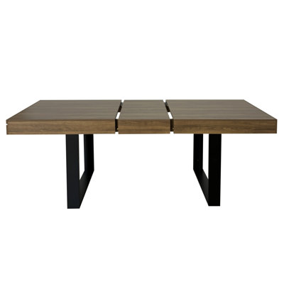Rectangle extendable dining table for 6-10 people