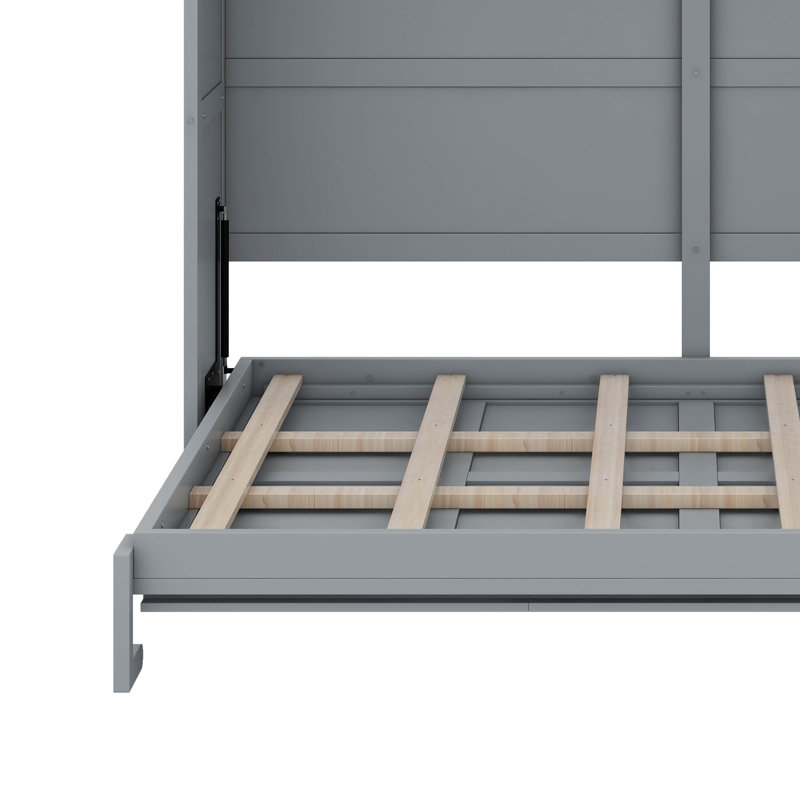 Murphy Bed Wall Bed, Gray, Queen