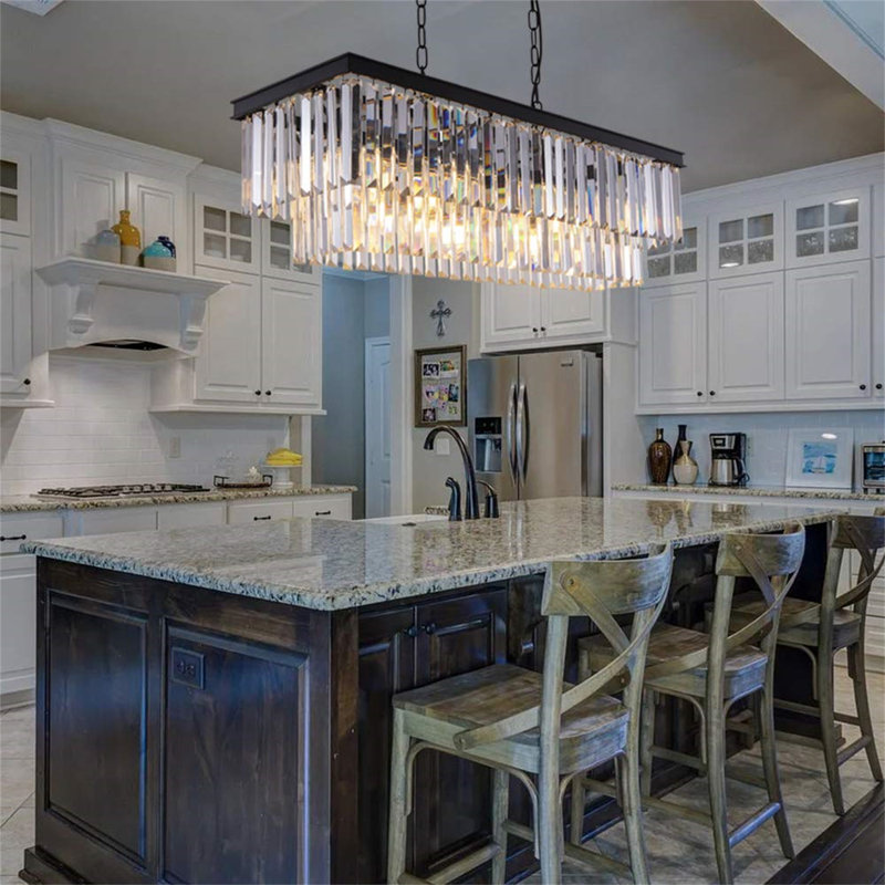 Alexandrew 9 - Light Kitchen Island Pendant, Black