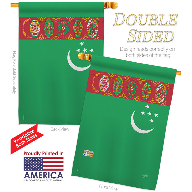 Double Sided 40'' H x 28'' W Polyester House Flag