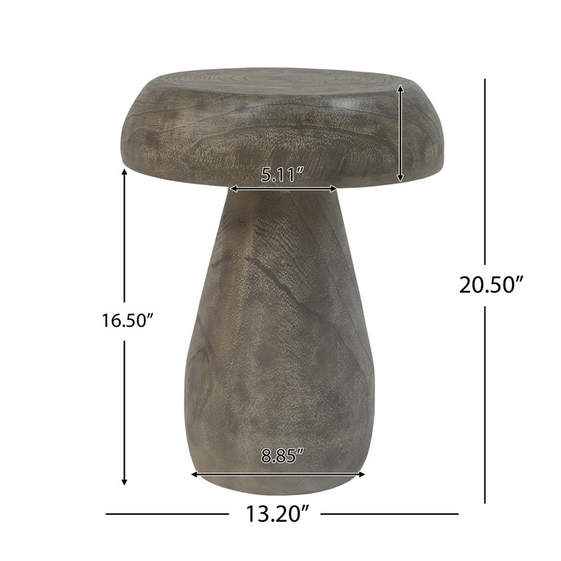 Mushroom Side Table,Wood-like texture