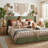 Modern Wingback Upholstered Platform Bed-1529576909-1529576911