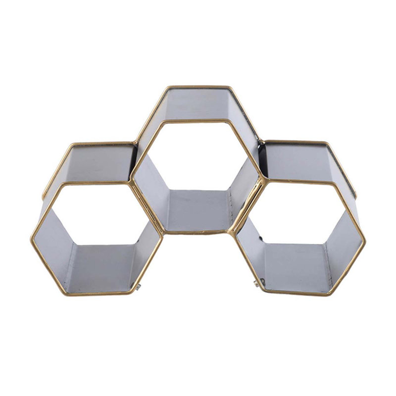 Hildegarde Tabletop Wine Bottle Rack in Gray