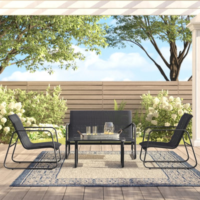 Hartzell 4- Person Patio Seating Collection W/ Coffee Table