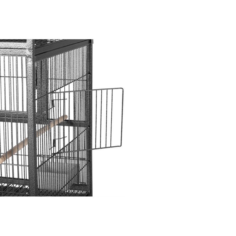 Hampton Deluxe Black Steel Divided Breeder Bird Cage