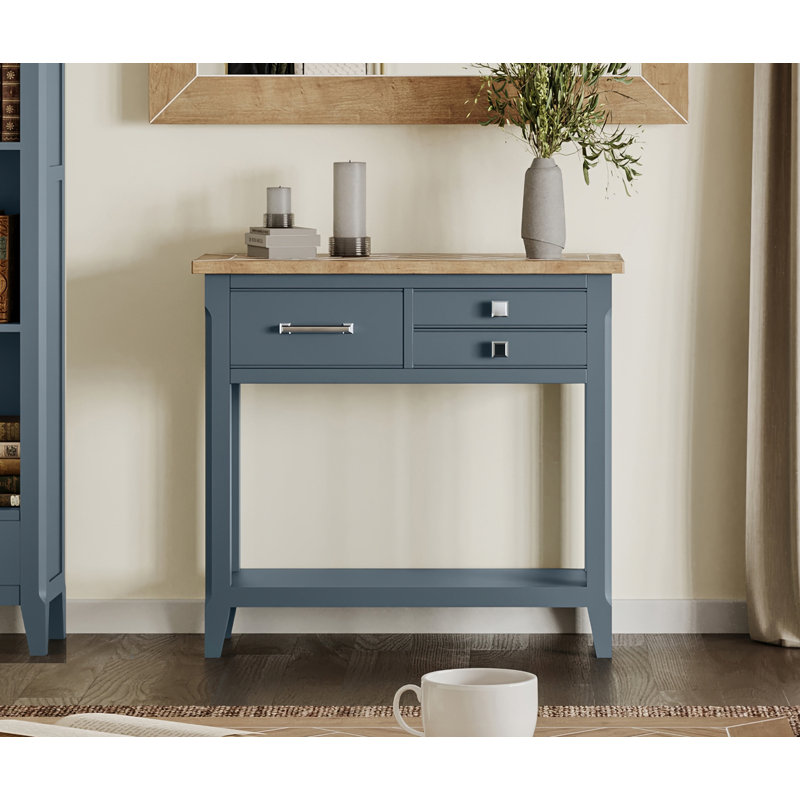 Derius 86cm Solid Wood Console Table