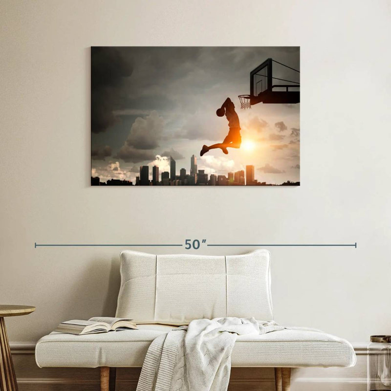 Sireci Basketball Dunk, 26" H x 39" W