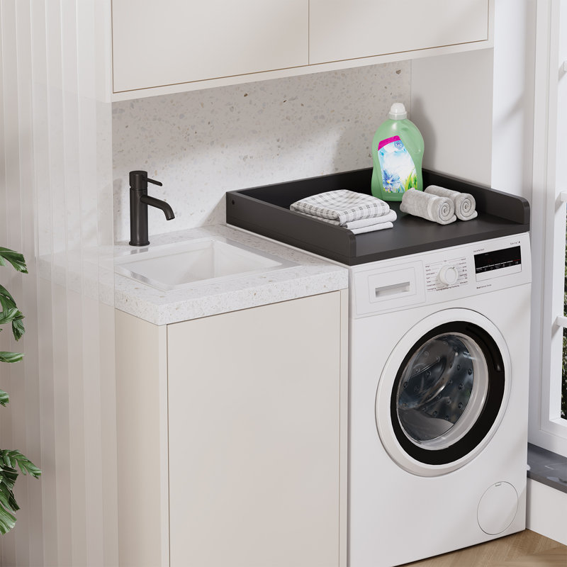 Washer Dryer Countertop, Laundry Countertop Over Washer and Dryer-Black, 3.2"H x 27.5"W x 27.5"D