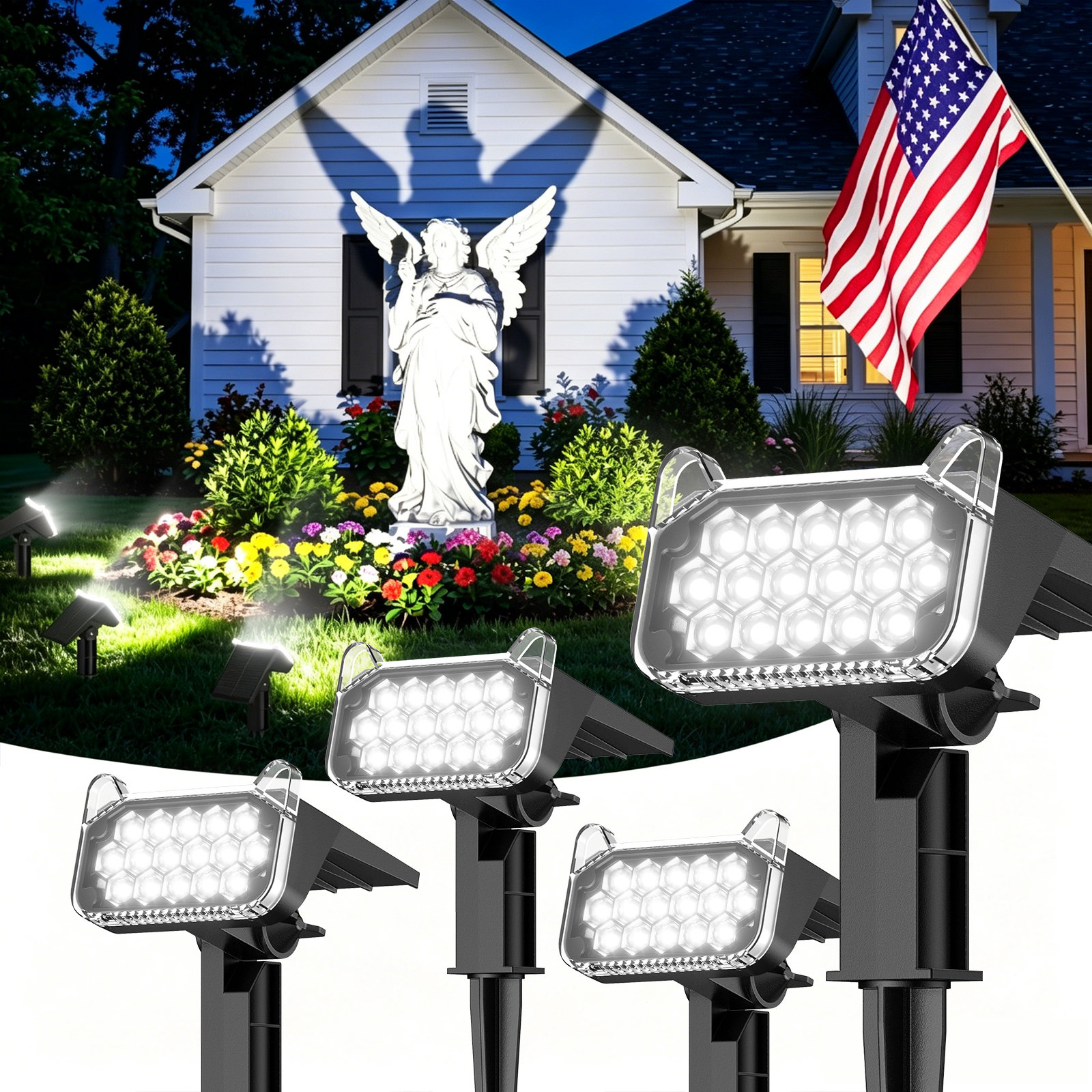 Solar Lights Paradise Incandescent Landscape Walkway Lights Trendscape Solar LED Bronze Twin Head Bird Of Paradise