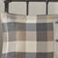 Housse de couette à chevrons 6 pièces en tissu écossais multicolore pour grand lit avec texture lisse-129761655-129761658