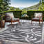 Tapis intérieur / extérieur gris / blanc Aldo-700921786
