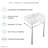 Claire 24" Console Sink White Basin Chrome Legs with 8" Widespread Holes SM-CS711-3-98076177