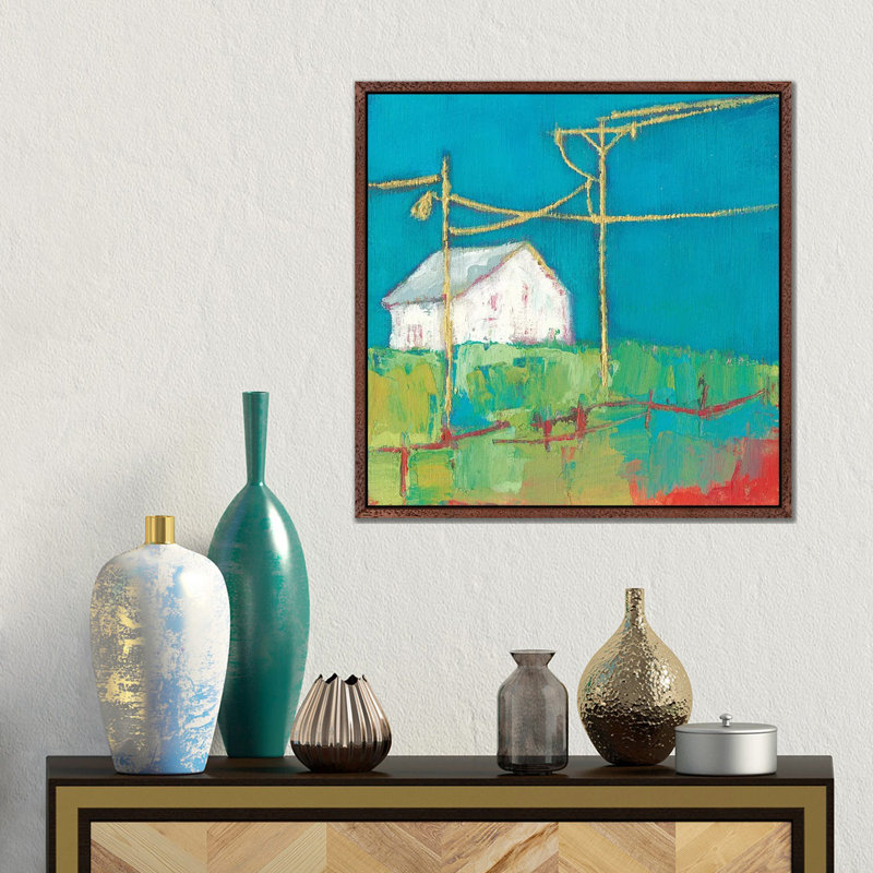 Fon Barn III 1 Piece Wall Art on Canvas, 45.72 cm H x 45.72 cm W, Classic Wood Framed