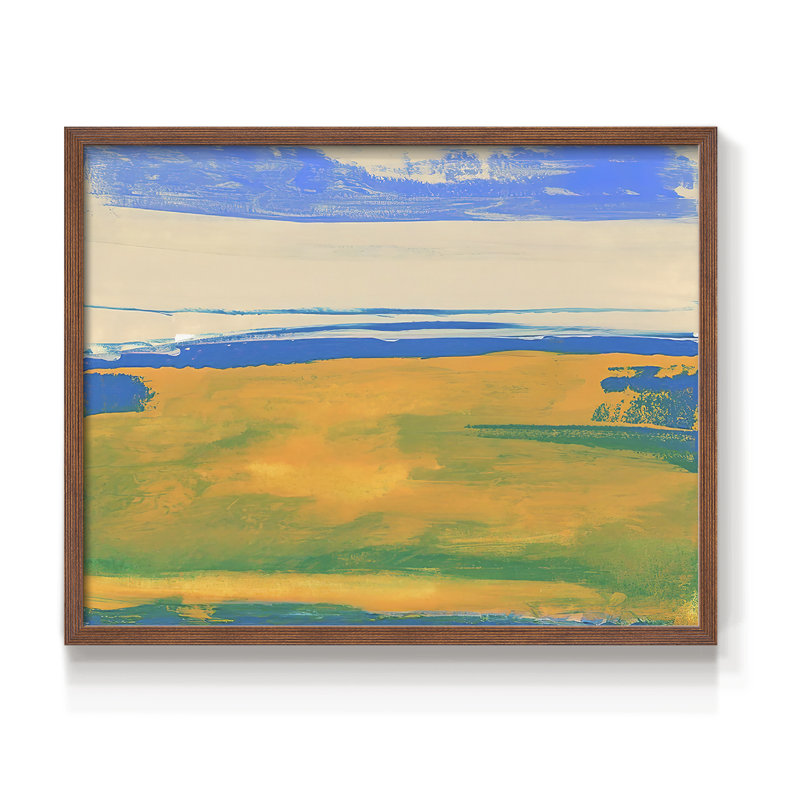 North Fourche II - reproduction encadrée - réversible, Noyer, H 11 po x l 14 po