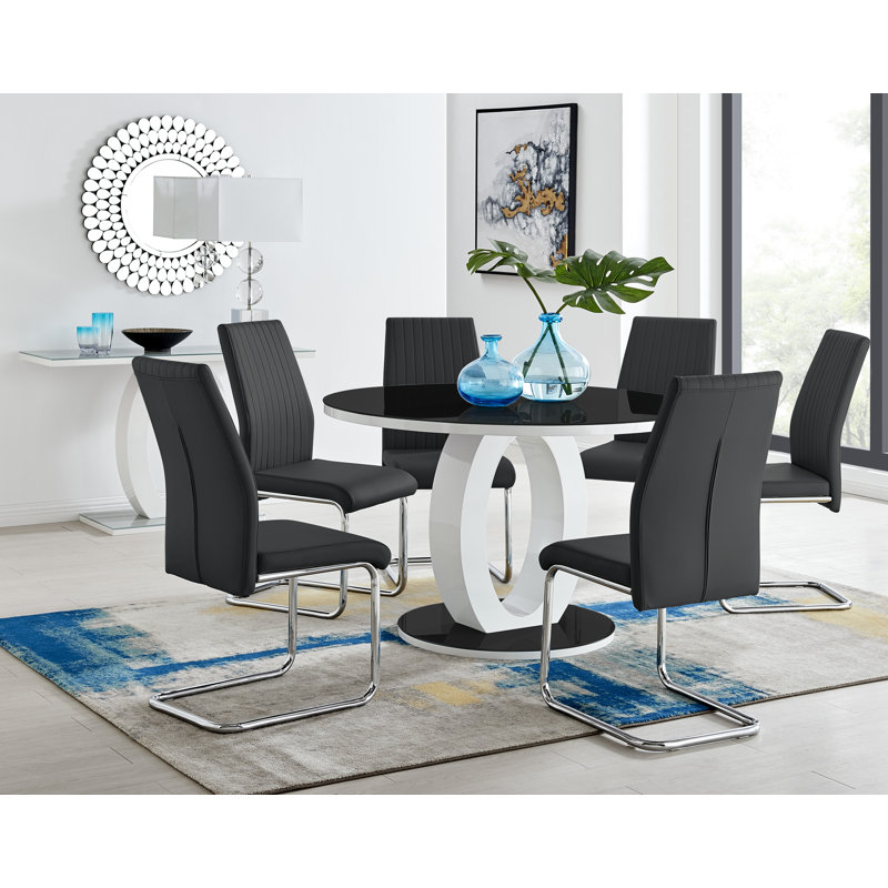 Ensemble repas pour 6 personnes Scottsmoor, Noir, Noir