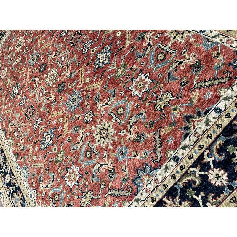 Tapis en laine noué à la main Heriz, Rectangulaire 8 pi x 10 pi