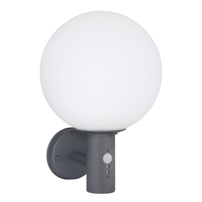 Counterpoint 1 - Bulb 37 cm H Hardwired Frosted Glass Outdoor Armed Sconce