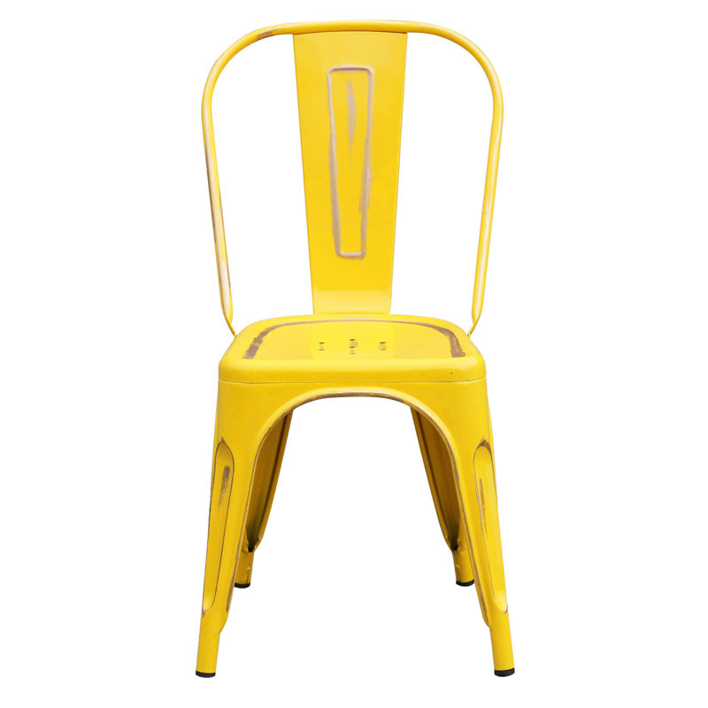 Barretti Patio Dining Side Chair, Yellow
