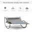 Clouser Double Sun Lounger Rocking Lounger Outdoor for Two Grey